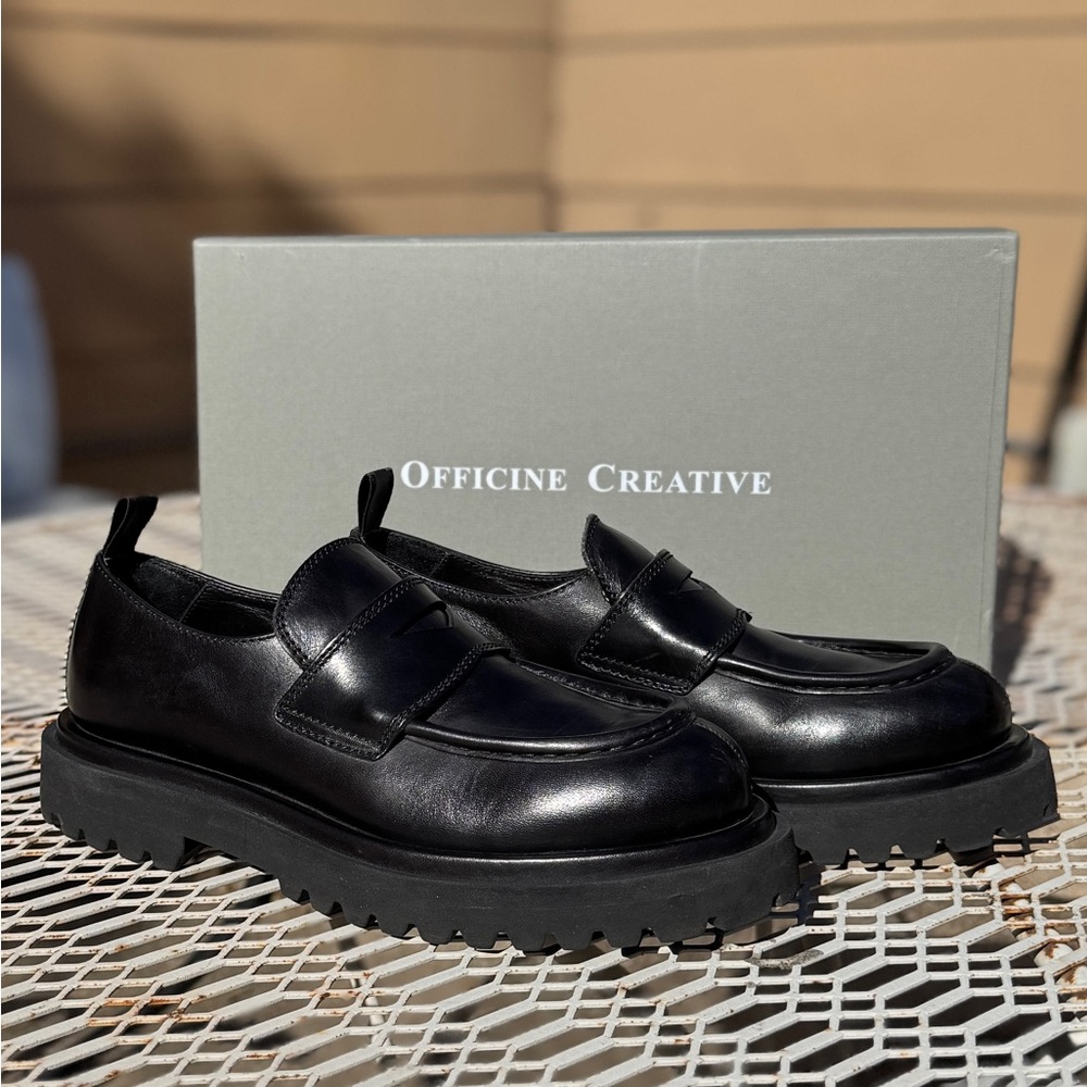 Officine Creative Wisal Black Leather Women's Loafers size 38